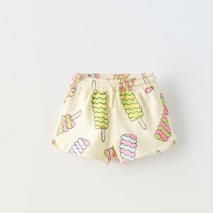 NWT Zara 1.5Y plush ice cream shorts cotton